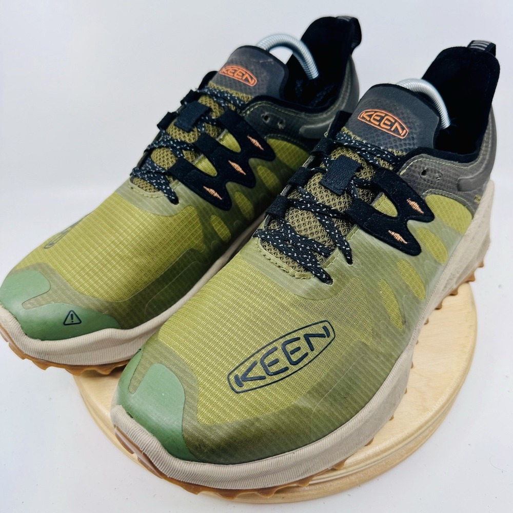 KEEN Zionic Speed Hiking Shoes Mens 10 Dark Olive Scarlet Ibis Trail Sneakers